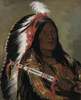 Sioux Gallery: Táh-téck-a-da-háir, Steep Wind, a Brave of the Bad Arrow Points Band, 1832