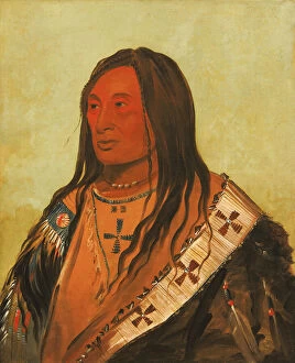 Sioux Gallery: Táh-zee-keh-dá-cha, Torn Belly, a Distinguished Brave, 1832
