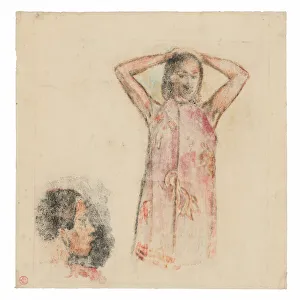 Tahitian Girl in Pink Pareu, 1894. Creator: Paul Gauguin