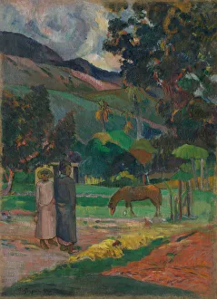 Tropical Prints: Tahitian Landscape, 1892. Creator: Paul Gauguin