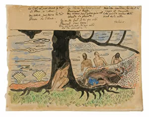 Tahitians Fishing, 1891 / 93. Creator: Paul Gauguin