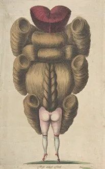 Wigs Prints: Top and Tail, 1777. 1777. Creator: Anon