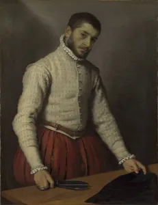 Dressmaker Prints: The Tailor (Il Tagliapanni), c. 1565. Artist: Moroni, Giovan Battista (1520 / 25-1578)