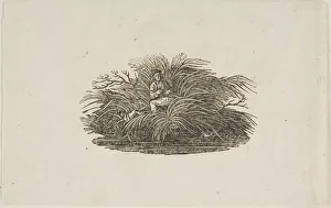 Thomas Bewick Prints: Tailpiece: Man in Bush, n. d. Creator: Thomas Bewick