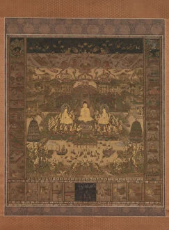 Scroll Collection: Taima Mandala, probably late 14th century. Creator: Unknown