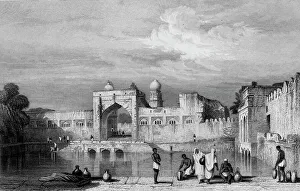 Robert James Elliott Prints: Taj Bowlee, Bejapore, 1834. Creator: Samuel Prout