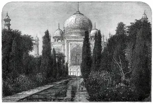 Khurram Prints: The Taj Mahal, at Agra, 1876. Creator: Unknown