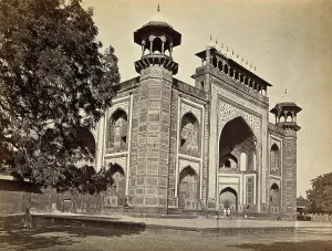 South Asian Prints: The Taj Mahal, Agra, India: the gateway, c1900. Creator: Unknown