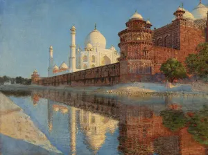 The Taj Mahal. Evening. Artist: Vereshchagin, Vasili Vasilyevich (1842-1904) The Taj Mahal. Evening. Artist: Vereshchagin, Vasili Vasilyevich (1842-1904)