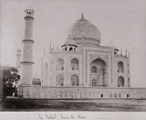 Bourne Samuel Prints: Taj Mahal-from the River, Late 1860s. Creator: Samuel Bourne