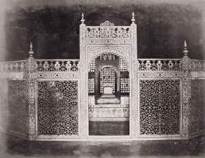 Bourne Samuel Prints: Taj Mahal, Screen round Tomb, Late 1860s. Creator: Samuel Bourne