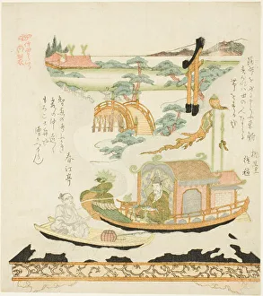 Torii Gate Prints: Takeda Mechanical Device (Takeda karakuri): Haku Rakuten (Chinese: Bai Juyi)