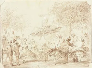 Strolling Prints: Taking the Air in Hyde Park [verso], 1865. Creator: George Cruikshank