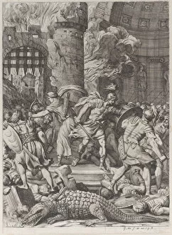 Borgognone Il Gallery: The Taking of Alexandria, 1672-78. Creator: Gerard Audran