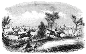 Northamptonshire Gallery: Taking the Brook, 1844. Creator: Unknown