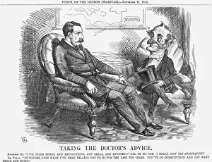 Punchinello Prints: Taking The Doctors Advice, 1863. Artist: John Tenniel
