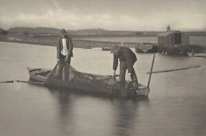 Taking Up the Eel-Net, 1886. Creators: Dr Peter Henry Emerson, Thomas Frederick Goodall