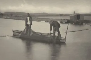 Eels Prints: Taking Up the Eel-Net, 1886. Creators: Dr Peter Henry Emerson, Thomas Frederick Goodall