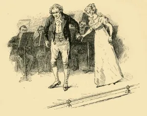 Elderly Prints: Taking his hand, turned him round to the audience, (1907). Creator: Unknown