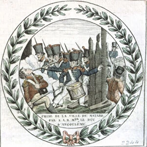 Taking of Mataro by the troops of the Duke of Angouleme, French military (1775-1844)
