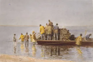 Fishing Boats Prints: Taking Up the Net, 1881. Creator: Thomas Eakins