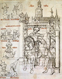 Images Dated 22nd May 2003: Taking Seville by Ferdinand III The Saint, illustration in the manuscript Geology