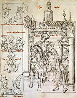 Images Dated 22nd May 2003: Taking Seville by Ferdinand III The Saint, illustration in the manuscript Geology