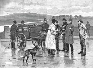 Group Of People Collection: Taking Toll in Ireland--A Scene at an Irish Pig Fair, 1890. Creator: Unknown