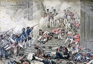 Military Operation Prints: Taking of the Tuileries, 10th August 1792, (1892). Artist: Henri Paul Motte
