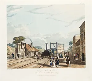 Taking in Water at Parkside, Liverpool and Manchester Railway, 1833. Artist: Thomas Talbot Bury