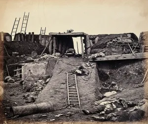 Destructive Prints: Taku, China: the North Fort: Chinese corpses on the day of the fort's capture by the English