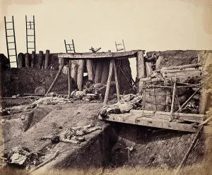 Aftermath Prints: Taku, China: the North Fort: Chinese corpses following the capture of the fort by the Eng
