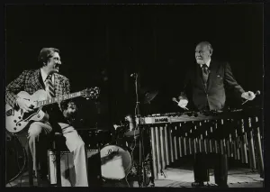 Tal Farlow (guitar) and Red Norvo (vibraphone) playing at Wallingford, Oxfordshire, 1981