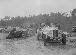 Stuck Prints: Talbot 10 Sports of DH Perring competing in the Great Weat Motor Club Trial, 1938