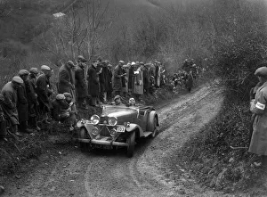 Talbot 105 of HA Nash competing in the MCC Lands End Trial, 1935. Artist: Bill Brunell
