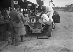 Burt Collection: Talbot 90 of E and SJ Burt in the pits at the JCC Double Twelve race, Brooklands, May 1931