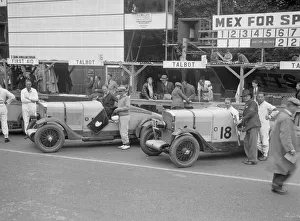 Pits Prints: Two Talbot 90s in the pits at the Irish Grand Prix, Phoenix Park, Dublin, 1930. Artist