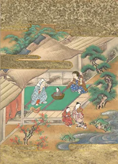 And Silver On Paper Prints: The Tale of the Bamboo Cutter, late 17th century. Creator: Unknown
