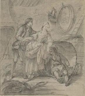 Laid Down Prints: The Tale of the Cooper's Wife, 1767. Creator: Pierre Antoine Baudouin