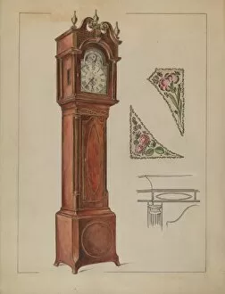 Timepiece Collection: Tall Clock, 1935 / 1942. Creator: Elizabeth Curtis