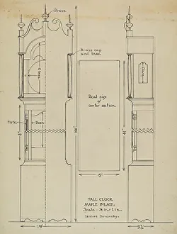 Tall Clock Prints: Tall Clock, c. 1936. Creator: Isidore Sovensky