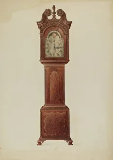 Tall Clock Prints: Tall Clock, c. 1937. Creator: Frank Wenger