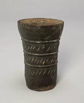 Tall Cup with Diagonal Slashes, Korea, Three Kingdoms period, Gaya Federation (42-562)