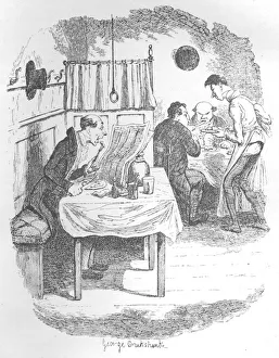 Hard Times Prints: The Tall, Thin, Pale Person, c1900. Artist: George Cruikshank