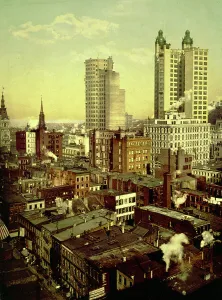 Skyscrapers Prints: The Tallest buildings in the world, New York City, c1901. Creator: Unknown