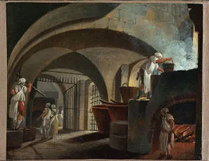 Kiln Prints: Tallow foundry at the Hotel-Dieu, 1773. Creator: Pierre-Antoine Demachy