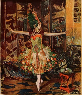 Ballets Russes Collection: Tamara Karsavina. Cover of the Jugend Magazine, 1914. Artist: Blanche, Jaques-Emile (1861-1942)