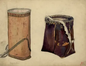 Shoulder Bag Prints: Tamgas made of birch bark of various types, Selkups, 1920. Creator: A. G. Vargin