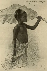 Umbrella Prints: Tamil boy, Kandy, Ceylon, 1898. Creator: Christian Wilhelm Allers
