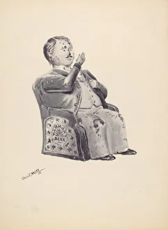 Charles Moss Prints: Tammany Bank, 1938. Creator: Charles Moss